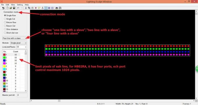 4096 pixels Salve DMX LED ελεγκτής H802RA 4 θύρες Υλικό κράματος αλουμινίου 0